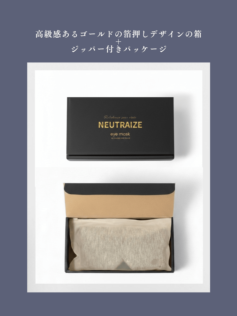 【目元から休息環境を整える】 NEUTRAIZE Eye Mask 空間コンディショニング発想アイマスク - RESET TRUE
